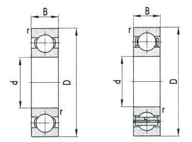 Rulment adânc cu bile D 1250-1700mm