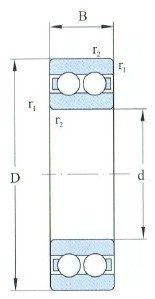 Double Row Deep Groove Ball Bearing D 10-45mm