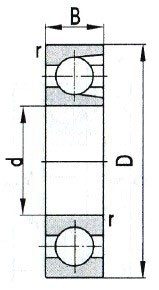 Filling Slots D 30 ပါသော Deep Groove Ball Bearings