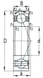 Angular Contact Ball Bearing D 380-1250mm