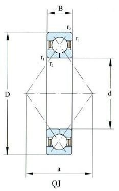 ਚਾਰ-ਪੁਆਇੰਟ ਸੰਪਰਕ ਬਾਲ ਬੇਅਰਿੰਗ ਡੀ 150-560mm