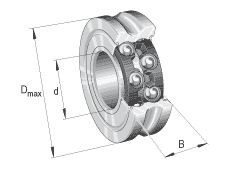 Andian-dalao roa sosona Angular Contact Ball Bearing Lfr Series