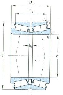 Rodamiento de rodillos cónicos de doble fila D 25-120 mm