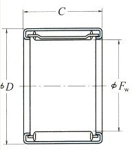 Drawn Cup Needle Roller Bearings Inscribed Circle Diameter 4-55mm