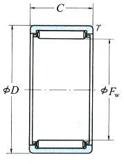 Bantalan Rol Jarum Padat Diameter Lingkaran Tertulis 9-58mm