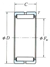 Masif İğneli Rulmanlar Yazılı Daire Çapı 63-390mm